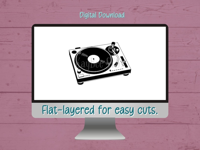 Record Player SVG PNG Clipart Cut Files for Cricut, Silhouette, Laser ...