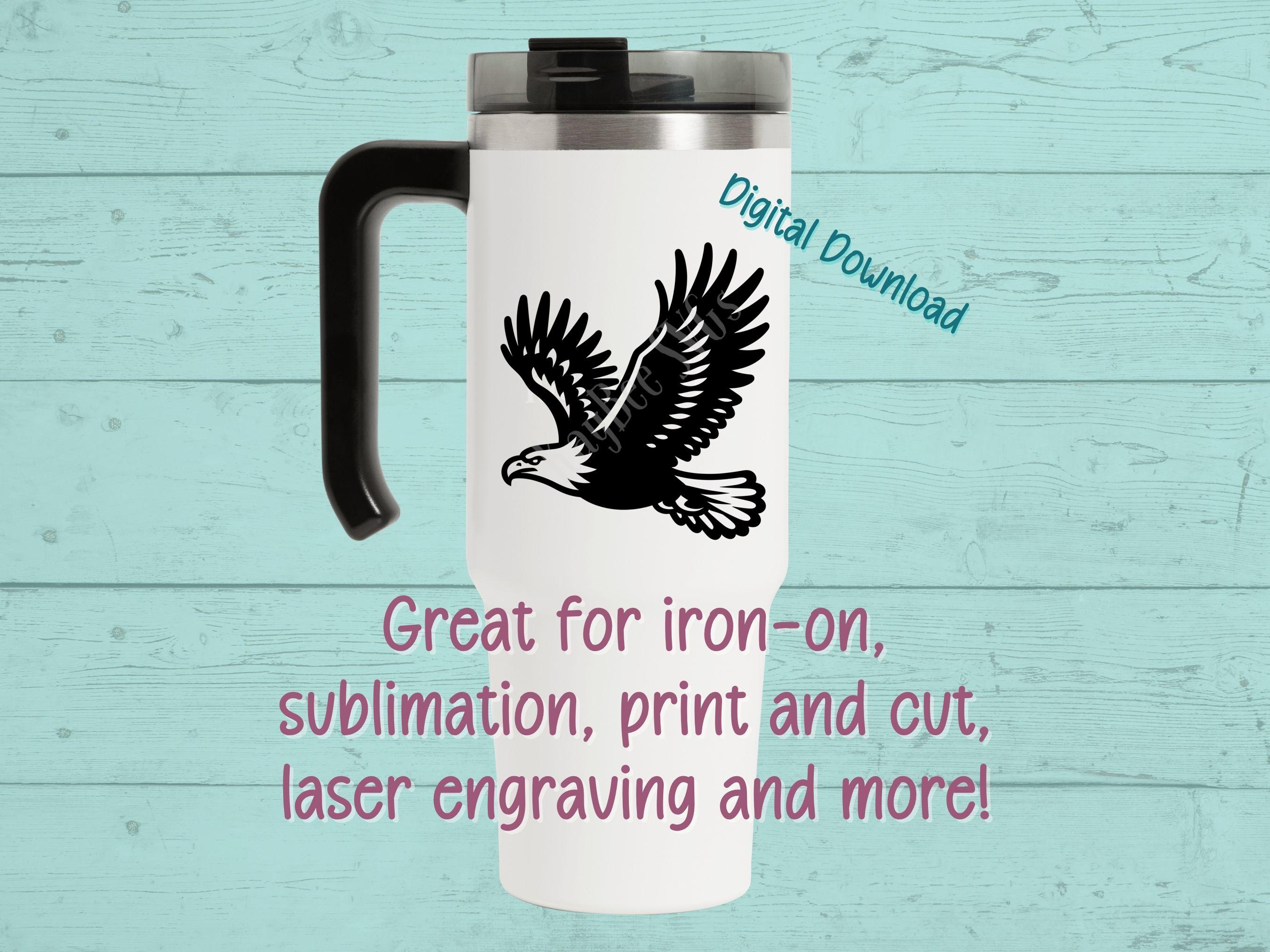Flying Bald Eagle SVG PNG Clipart Cut Files for Cricut, Silhouette ...