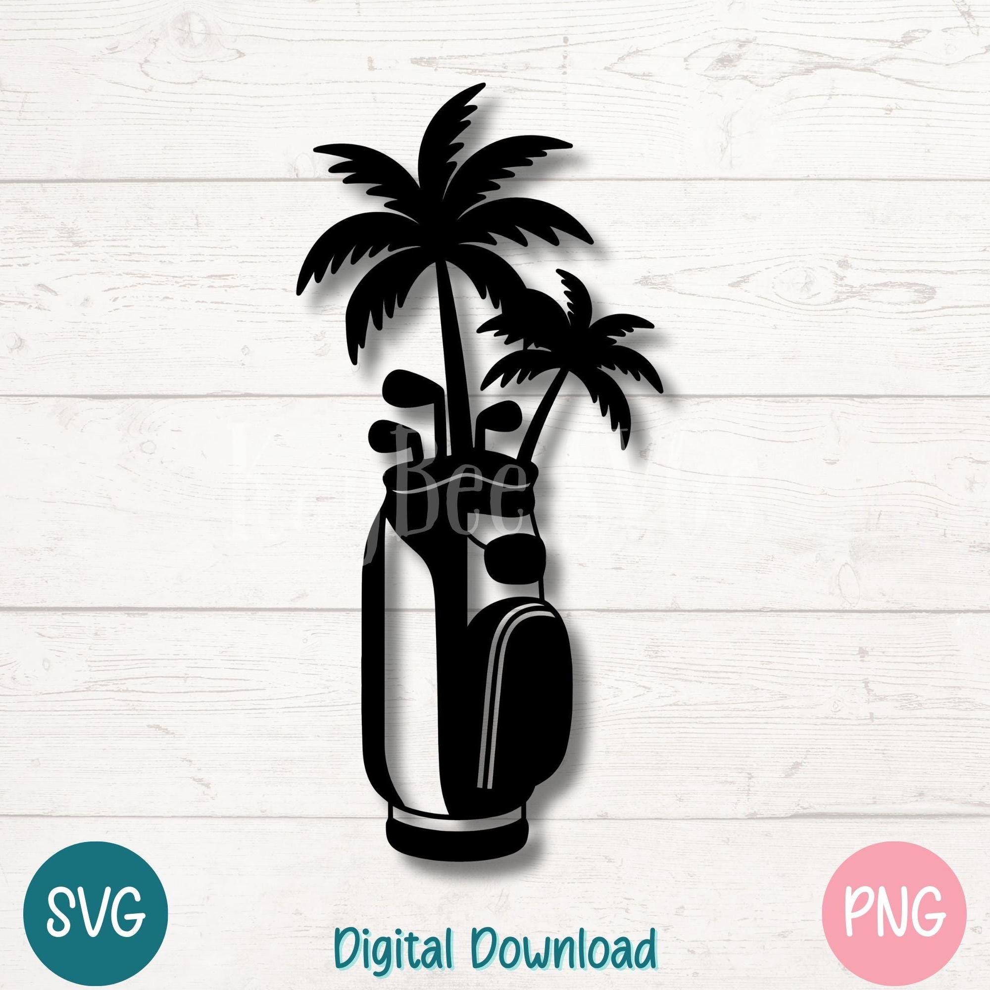 Palm Tree Golf Bag SVG, Tropical Clipart (digital) - Etsy