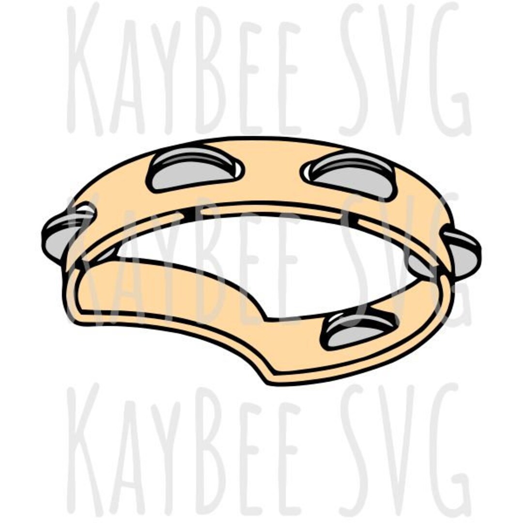 Tambourine SVG PNG JPG Clipart Digital Vector Cut File Etsy