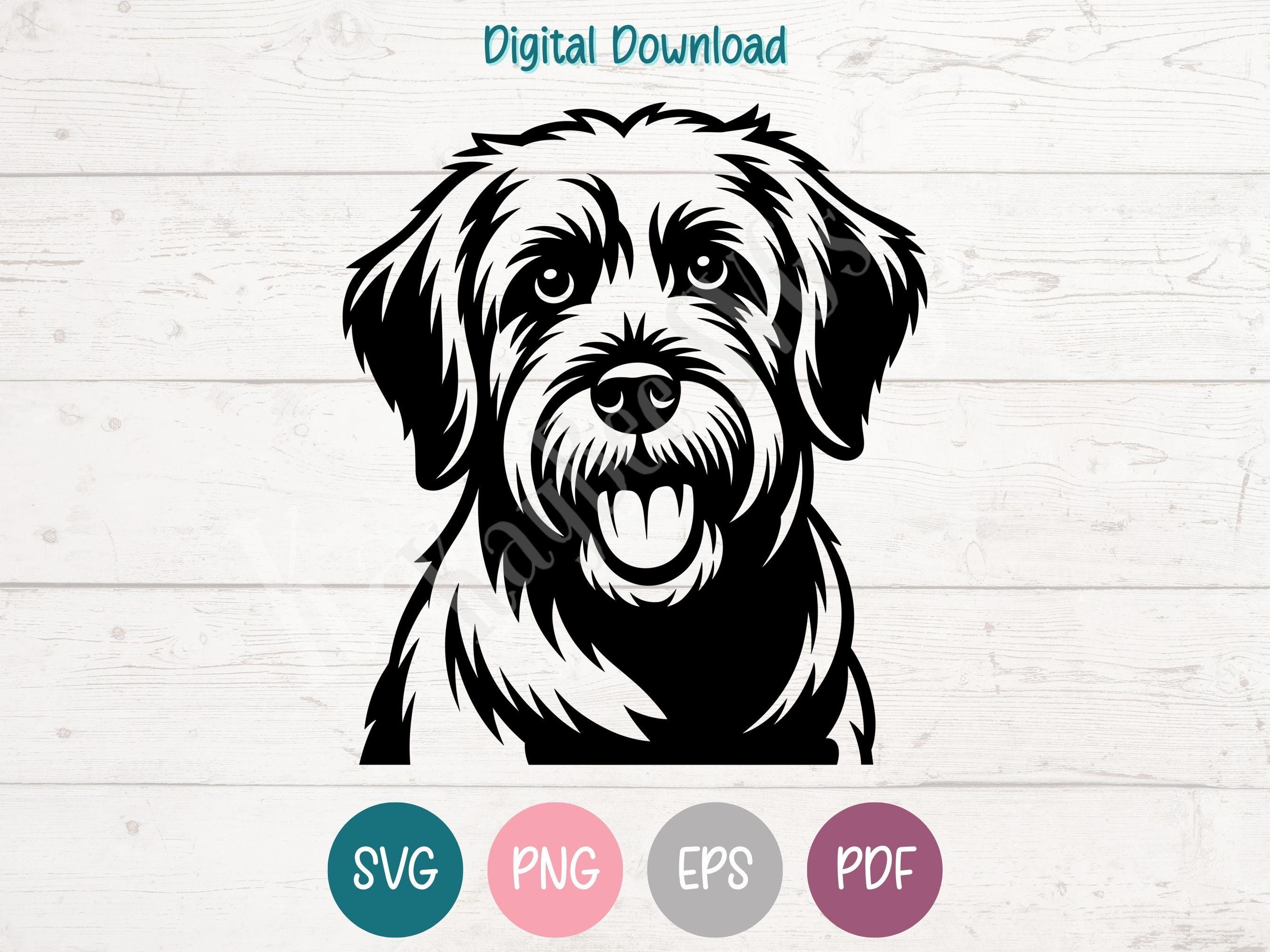 Labradoodle Dog SVG PNG Clipart Cut Files for Cricut, Silhouette, Laser ...