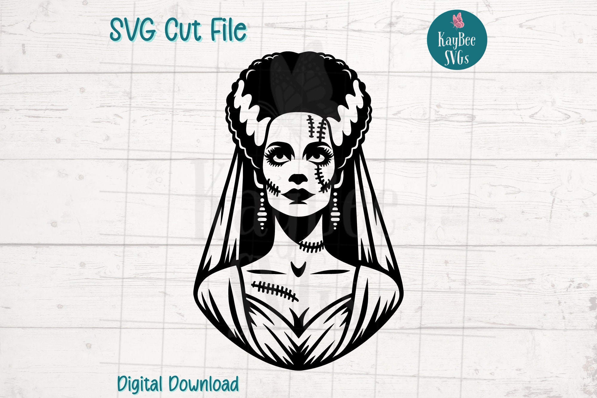 frankenstein-bride-svg-cut-file-for-cricut-silhouette-digital-download-printable-clipart-commercial-use-clip-art-laser-stencil-outline-etsy