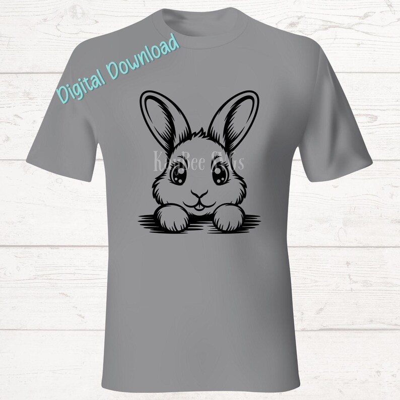 Peeking Rabbit SVG PNG Clipart Cut Files for Cricut, Silhouette, Laser ...