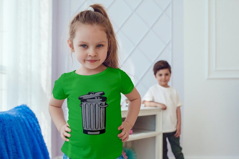 Trash Can With Eyes Peeking SVG PNG JPG Clipart Digital Cut Etsy