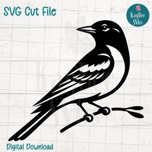 Wielewaal gesneden SVG-bestand voor Cricut, silhouet, digitale download, afdrukbare clipart, commercieel gebruik, illustraties, laserstenciloverzicht