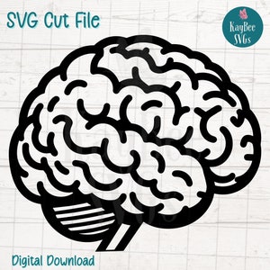 Gehirn SVG PNG PNG für Bildung, Schule und psychische Gesundheit Handwerk | Cut Datei für Cricut, Silhouette, Lasergravur, Print