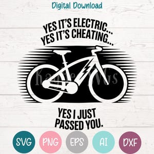 File di taglio SVG PNG per bici elettrica per Cricut, download digitale di Silhouette, incisione laser, stampa a sublimazione, clipart per uso commerciale