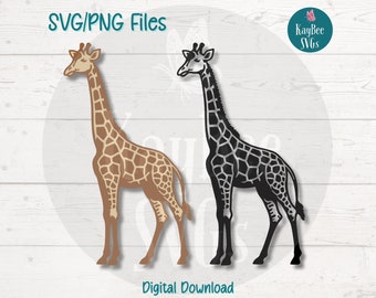 Giraffe SVG | PNG Cut Files for Cricut, Silhouette, Digital Download, Printable Clipart, Commercial Use Clip Art, Sublimation