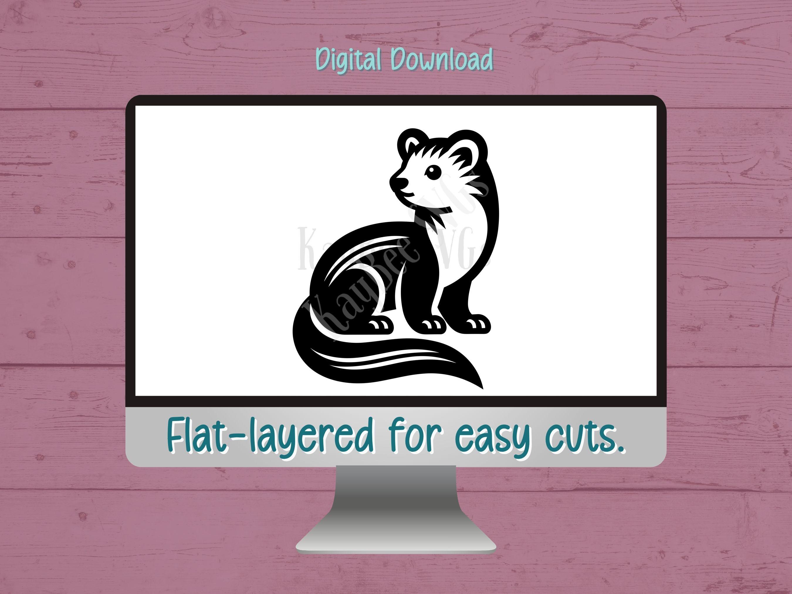 Marten Rabbit Svg Marten Weasel SVG PNG Clipart Cut Files for Cricut, Silhouette, Laser ...