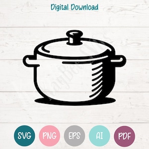 Blumentopf SVG PNG Schnitt Dateien für Cricut, Silhouette, Laser Gravur, Sublimation (Digital)