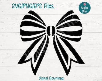 Cheer Bow SVG PNG Clipart Cut Files for Cricut, Silhouette, Laser Engraving, Sublimation (Digital)