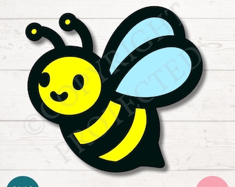 Clipart hommel | Kawaii Bee SVG, png (digitale download)