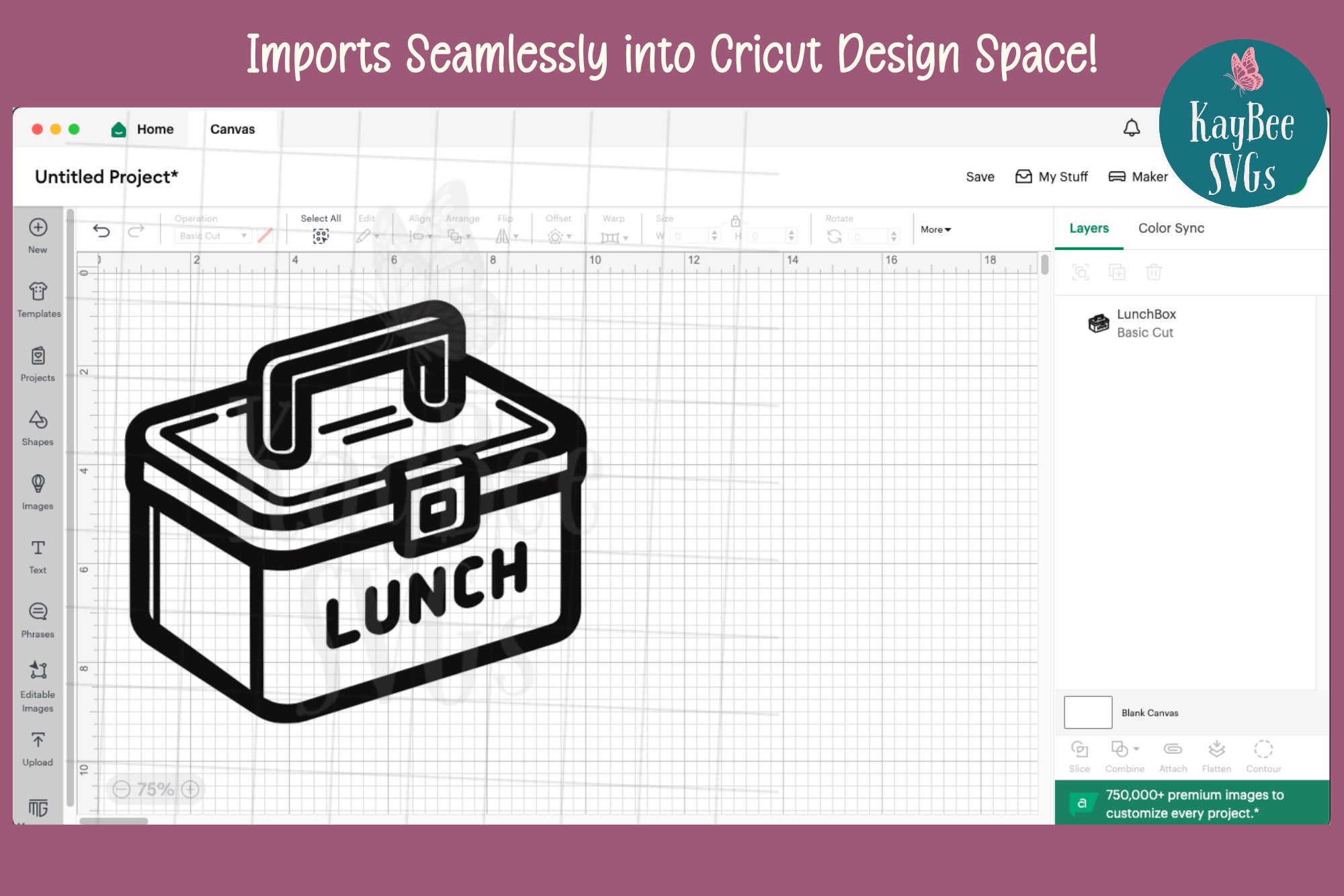 Lunch Box SVG PNG Clipart Cut Files for Cricut, Silhouette, Laser ...