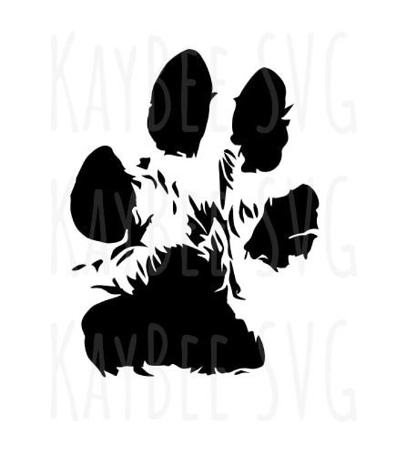 Realistic Dog Paw Print Pawprint SVG PNG JPG Clipart Digital Cut