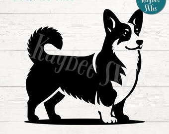 Standing Corgi SVG PNG Clipart Cut Files for Cricut, Silhouette, Laser Engraving, Sublimation (Digital)