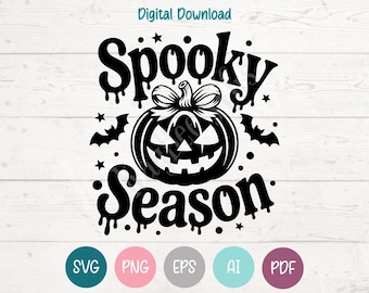 Spooky Season Halloween SVG, PNG snijbestand (digitale download)