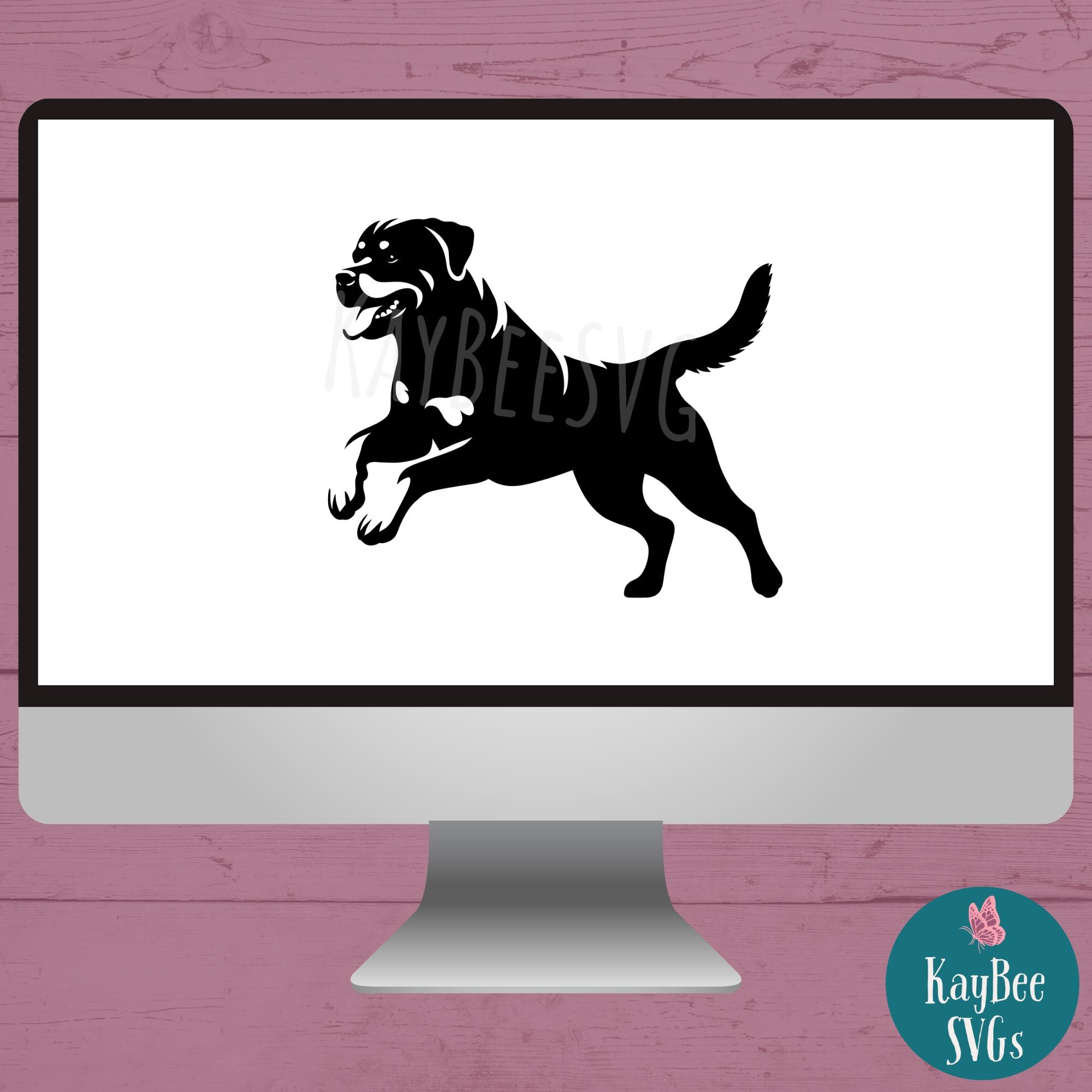 Running Rottweiler SVG PNG Clipart Cut Files for Cricut, Silhouette ...
