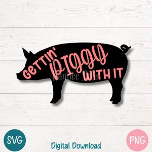 Pig SVG: Funny Show Pig Typography, 4H FFA Cut File (Digital)
