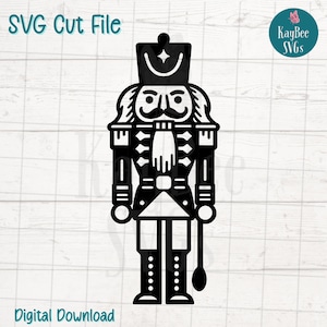 Nutcracker SVG Cut File for Cricut, Silhouette, Digital Download, Printable Clipart, Commercial Use, Clip Art, Laser Stencil Outline