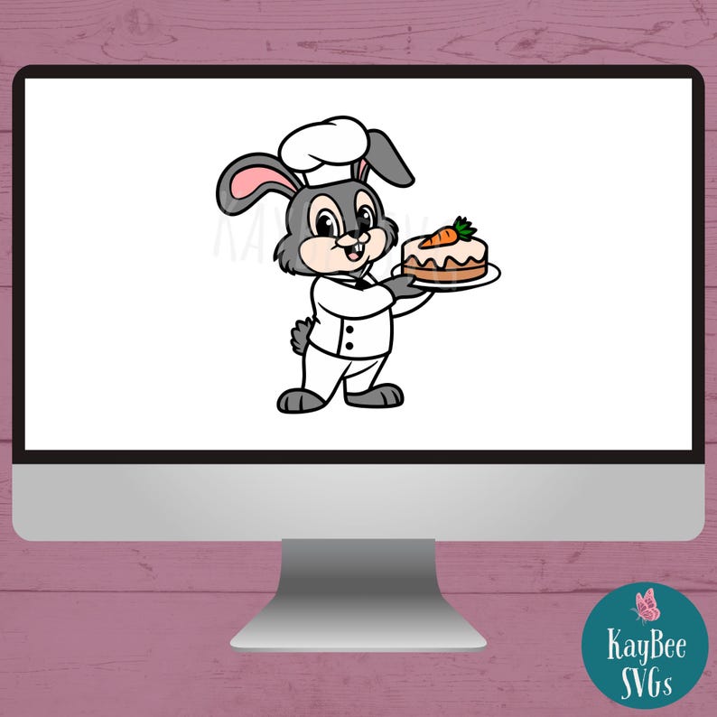 Chef Rabbit Logo Chef Bunny SVG PNG Clipart Cut Files for Cricut, Silhouette, Laser ...