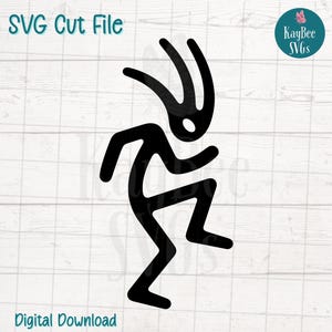 踊るココペリのSVG PNGカットファイル（Cricut＆Silhouette用）｜レーザー彫刻、昇華転写、商用利用クリップアートのデジタルダウンロード