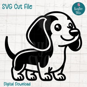 Cute Dachshund SVG PNG Wiener Dog Clipart for Cricut, Silhouette, Sublimation, Laser Engraving, Printable Clipart