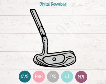 Golf-Putter SVG: Cricut, Silhouette Schneidedatei (Digitaler Download)