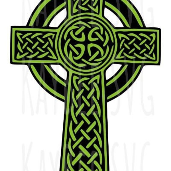 Celtic Cross - St. Patrick's Day - SVG PNG JPG Clipart Digital Cut File Download for Cricut Silhouette - Commercial Use