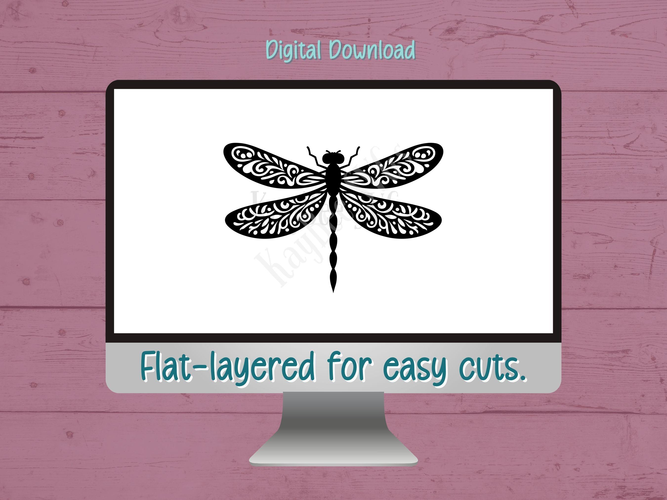 Dragonfly SVG PNG Clipart Cut Files for Cricut, Silhouette, Laser ...