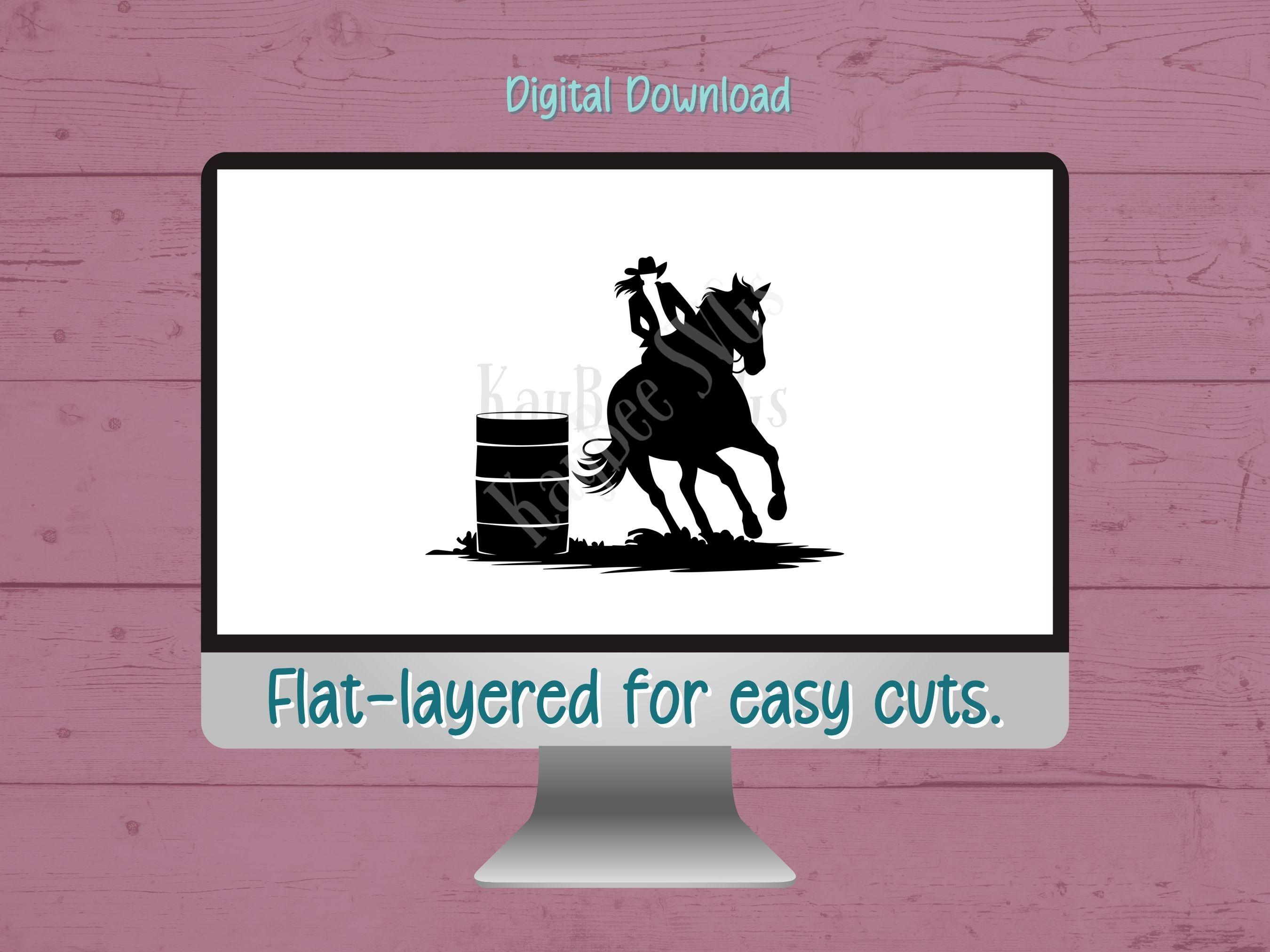 Barrel Racing SVG PNG Clipart Cut Files for Cricut, Silhouette, Laser ...