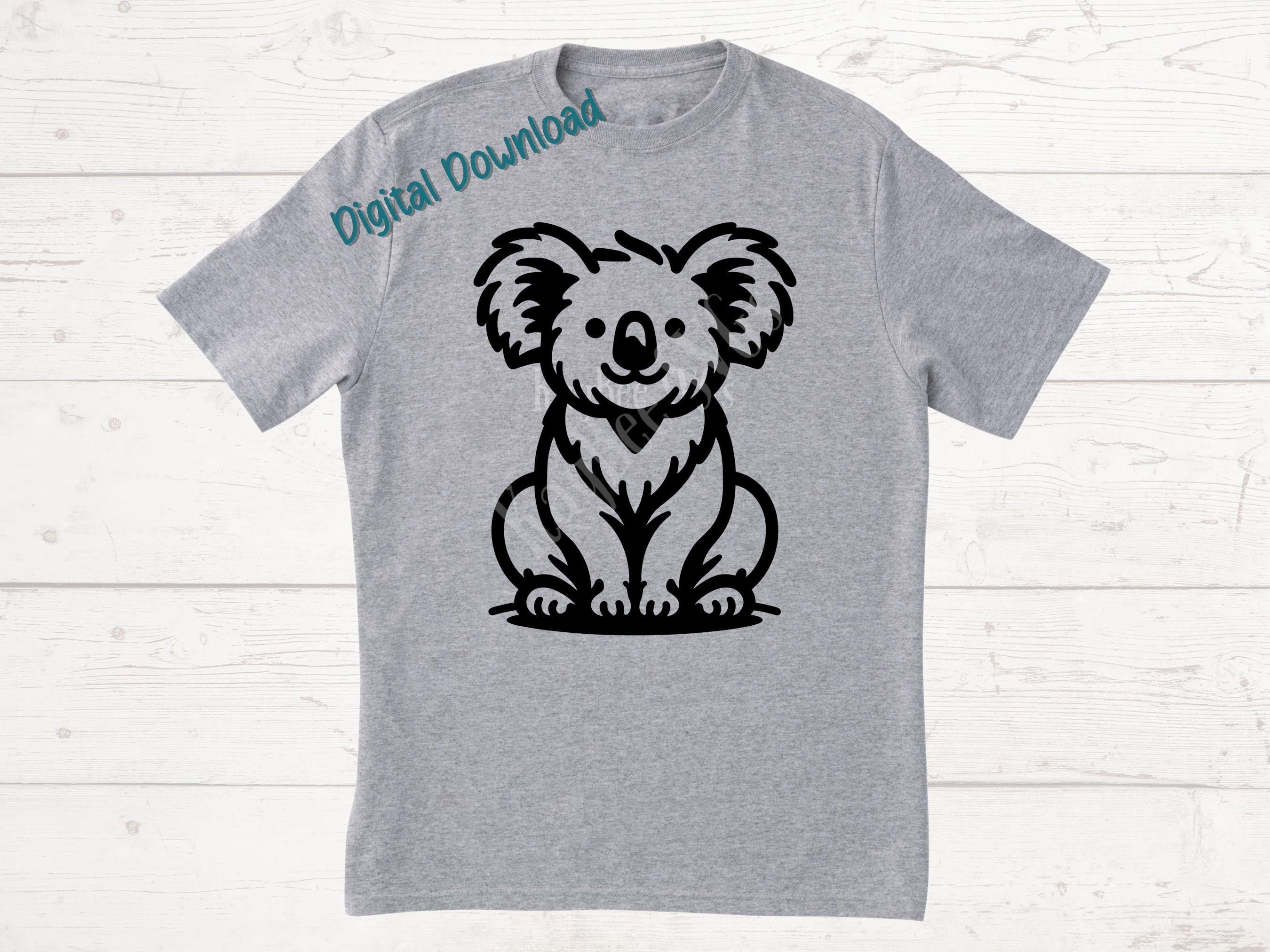 Koala Vector Ripped Koala SVG PNG Clipart Cut Files for Cricut, Silhouette, Laser Engraving ...