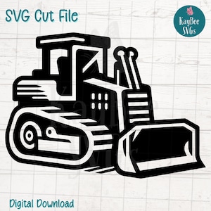Arquivo de corte SVG de escavadeira para Cricut, Silhouette, download digital, clipart para impressão, uso comercial, clip art, contorno de estêncil a laser
