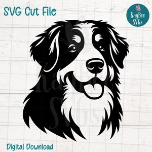 Berner Sennenhund SVG Schnittdatei für Cricut, Silhouette, digitaler Download druckbare Clipart, kommerzielle Nutzung Clip Art, Laser Schablone
