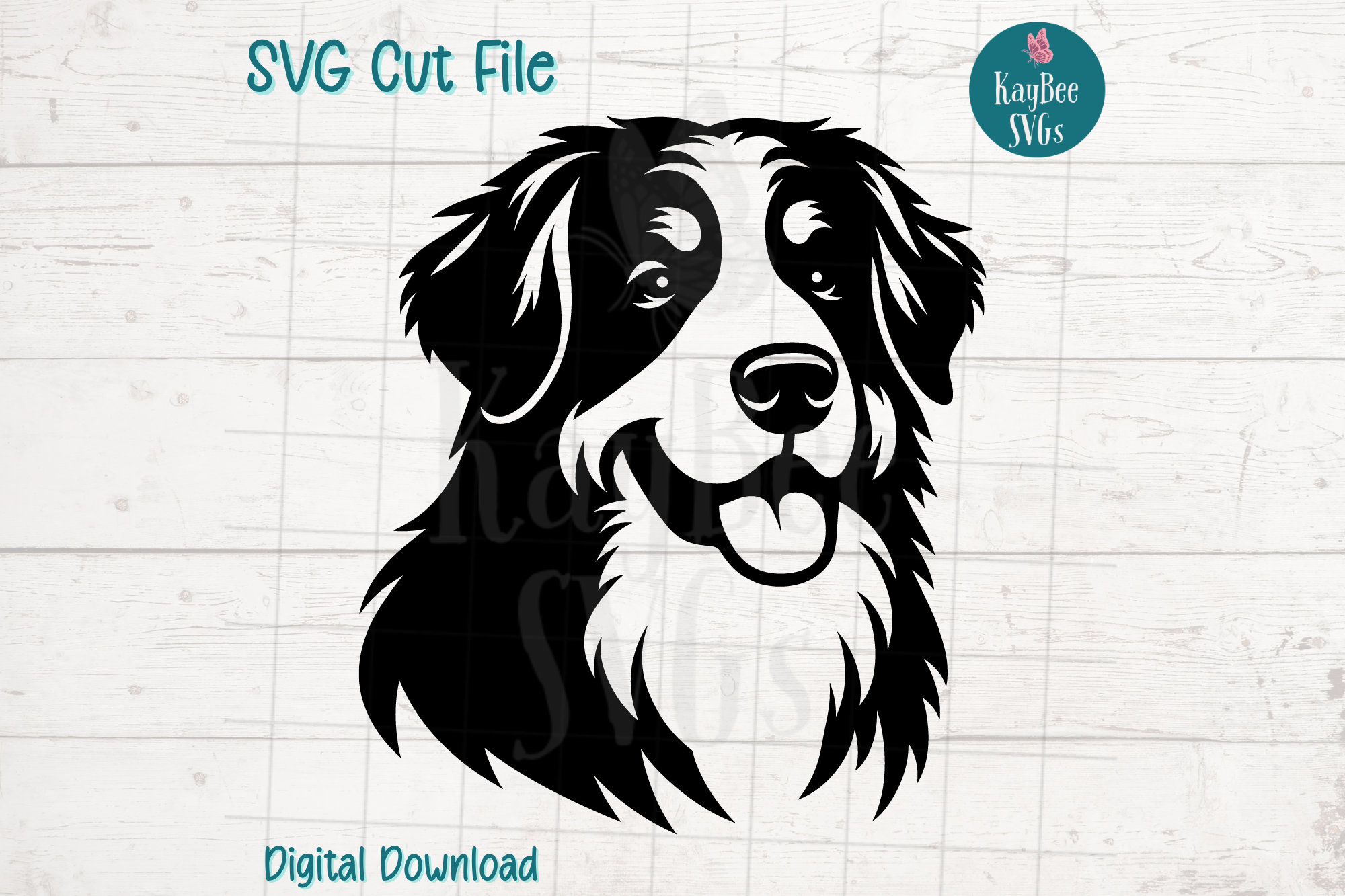 バーニーズ・マウンテン・ドッグのSVG、印刷可能なクリップアート