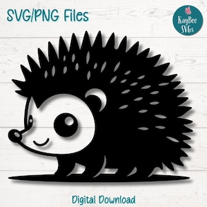 Cartoon Hedgehog SVG PNG Cut Files for Cricut, Silhouette Digital Download, Laser Engraving, Sublimation Printable, Commercial Use Clipart