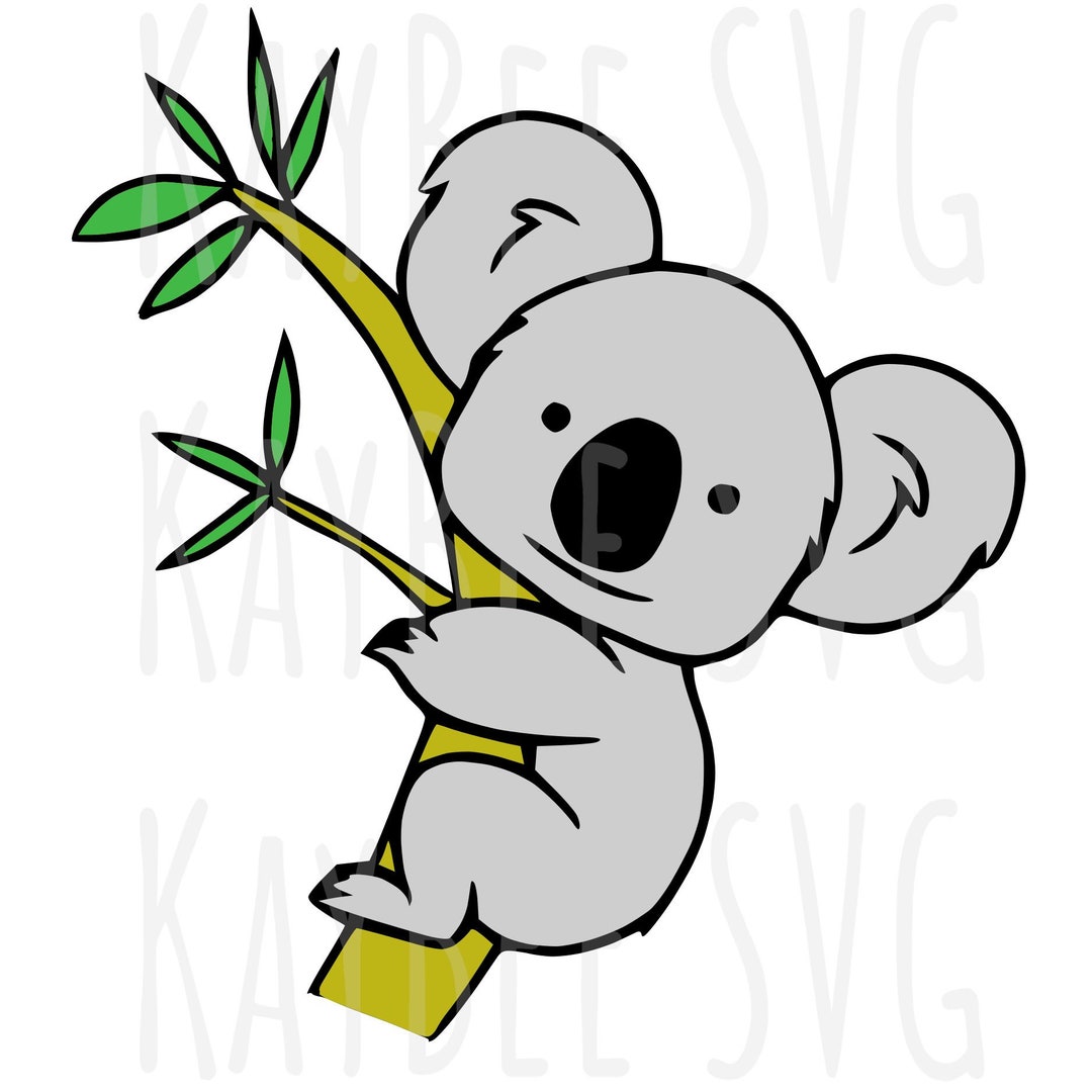 Koala SVG PNG JPG Clipart Digital Cut File Download for Cricut Etsy