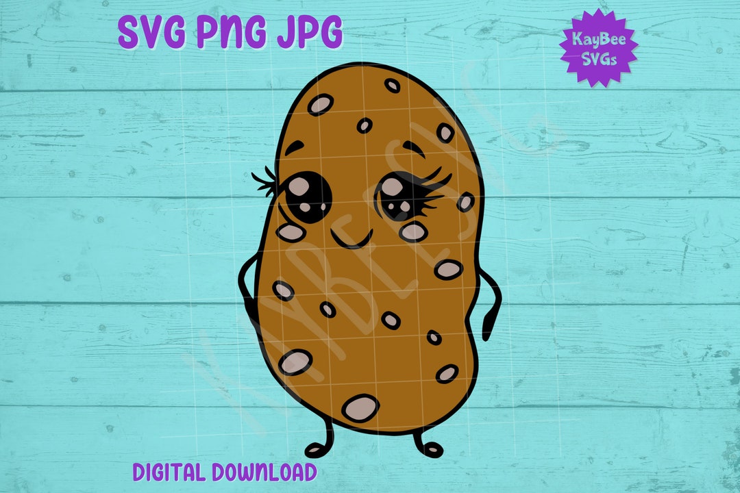 Cute Potato SVG PNG JPG Clipart Digital Cut File Download for - Etsy ...