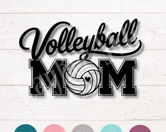 Volleyball Mom SVG PNG Clipart Cut Files for Cricut, Silhouette, Laser Engraving, Sublimation (Digital)