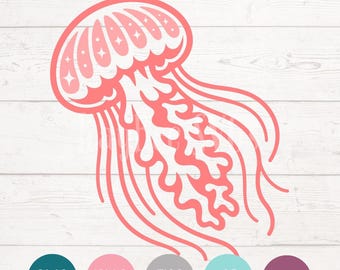 Archivos de corte SVG y PNG de medusas brillantes para Cricut, Silhouette, grabado láser y sublimación (digitales).