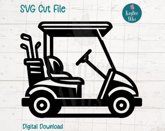 Fichier de découpe numérique SVG voiturette de golf pour Cricut, Silhouette, gravure, sublimation, oeuvre d&#39;art imprimable, T-shirt, presse Mug - usage Commercial
