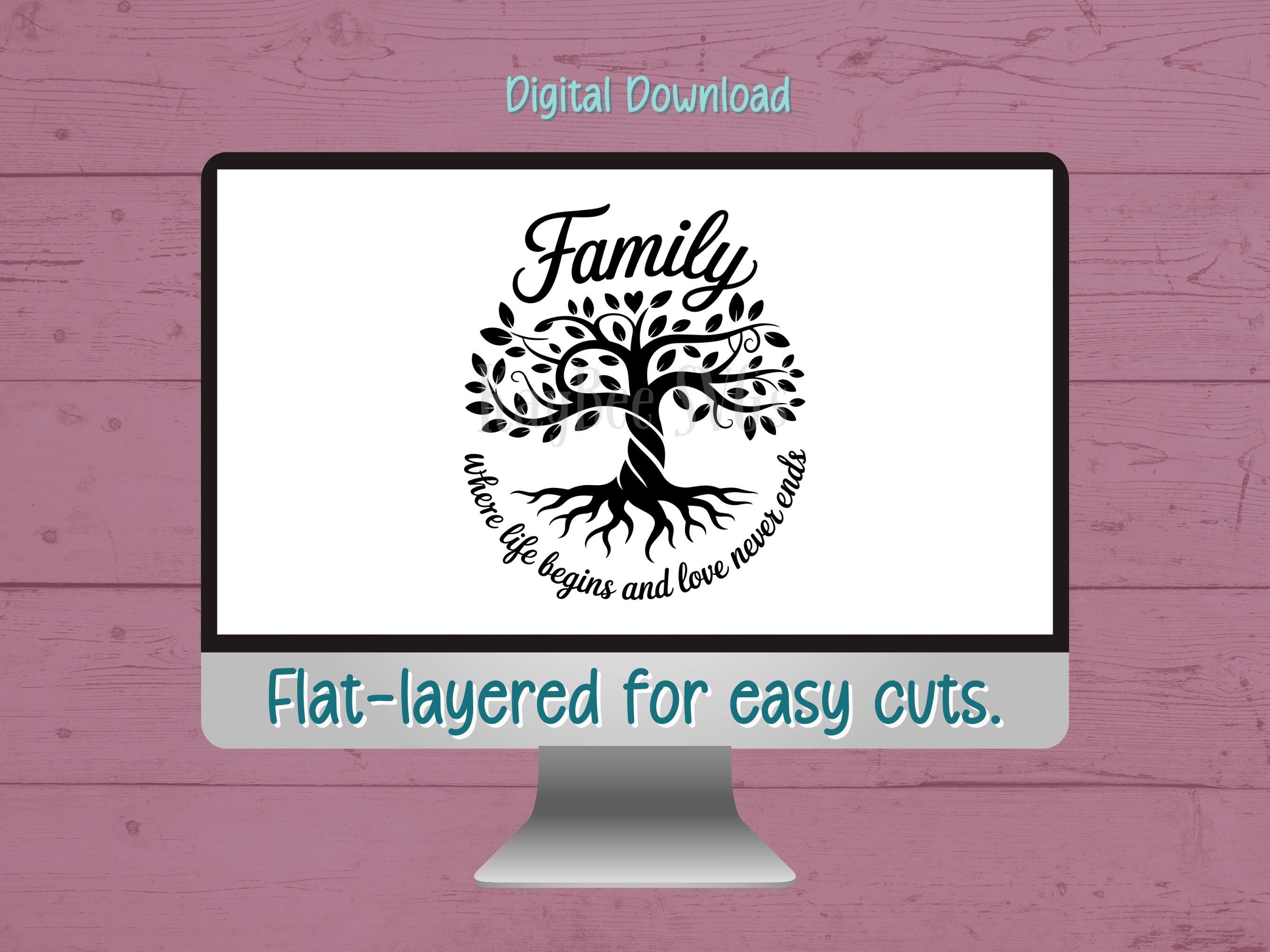 Family Tree of Life SVG: Clipart Cut Files for Cricut, Silhouette ...