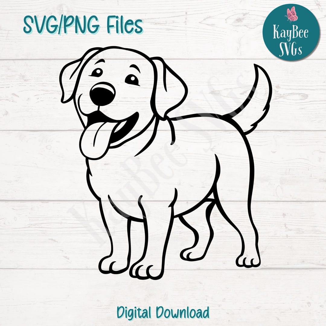 Happy Labrador Dog SVG PNG Pet Clipart for Dog Lover and Breed Crafts ...