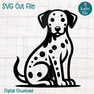 Dalmatian Dog SVG PNG Cut Files for Cricut, Silhouette Digital Download, Laser Engraving, Sublimation Printable, Commercial Use Clipart