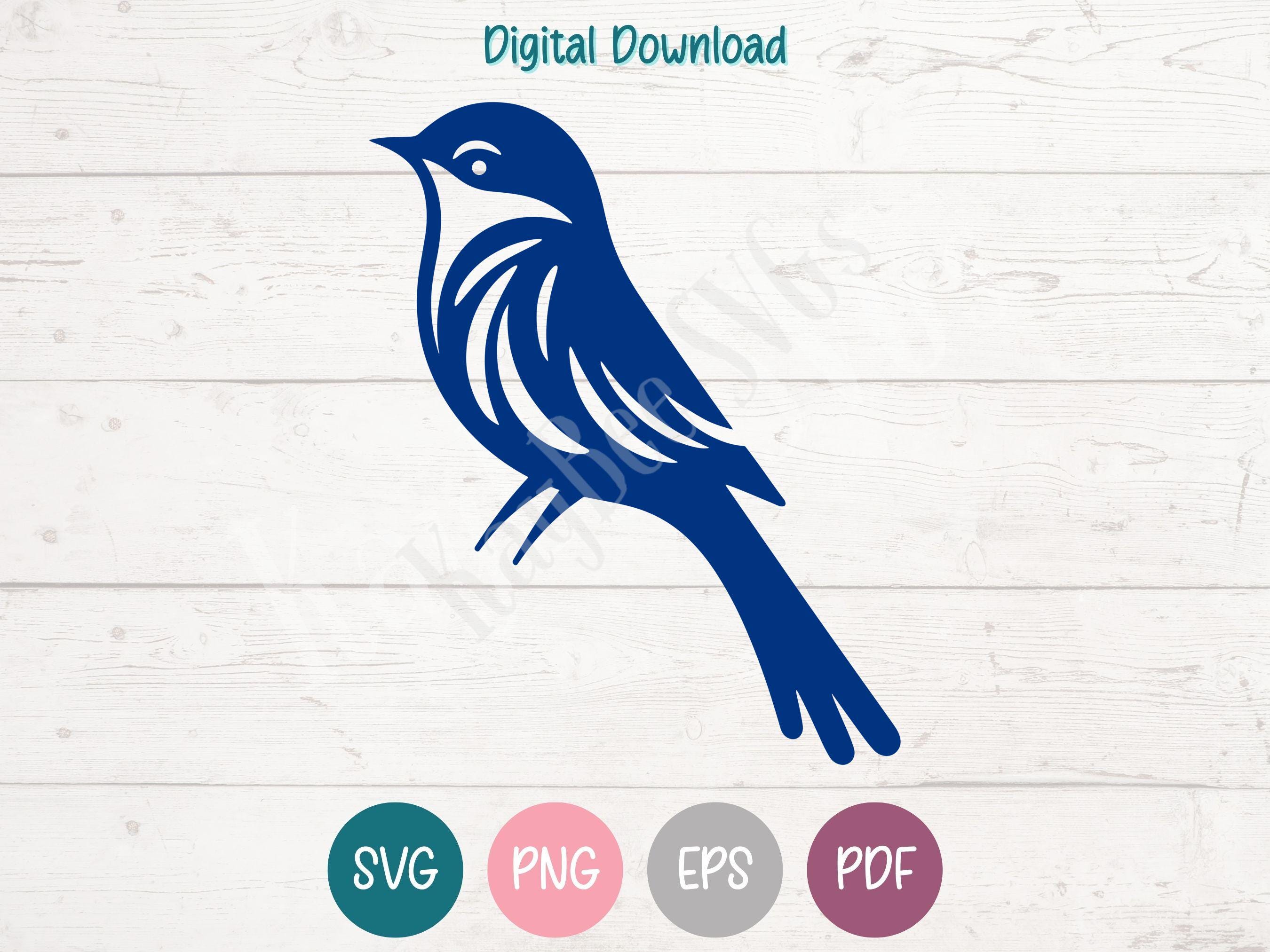 Bluebird Silhouette SVG PNG Clipart Cut Files for Cricut, Laser