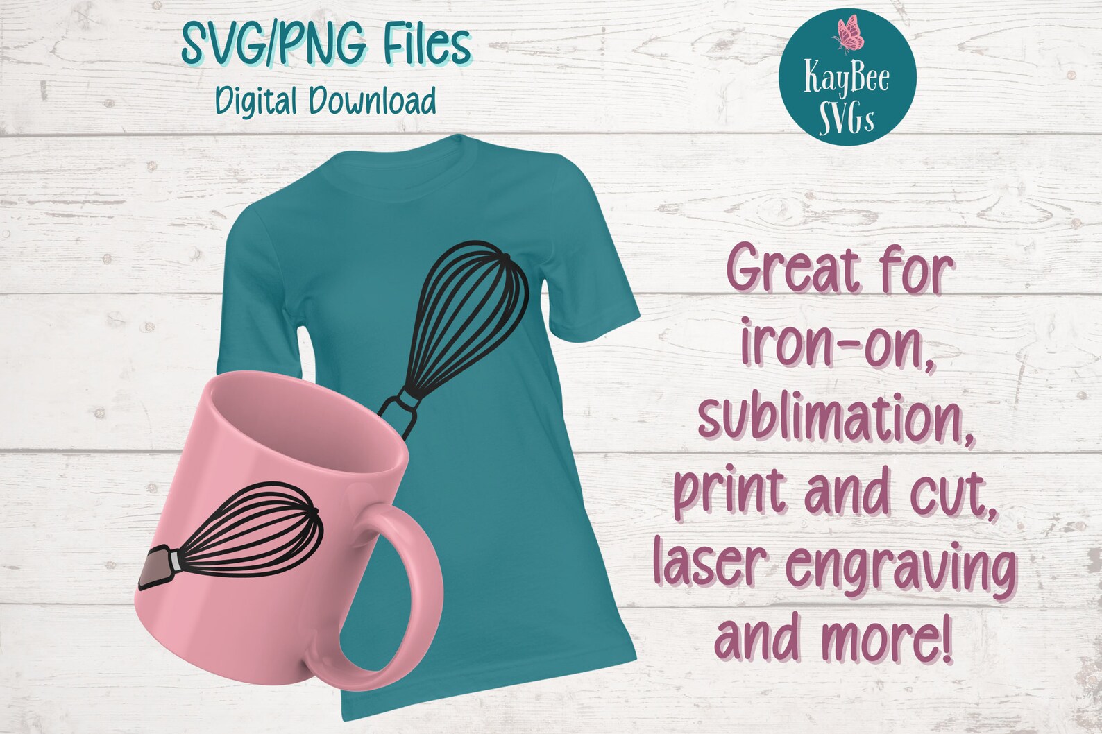 Kitchen Whisk SVG PNG Clipart | Baking Cut File (digital) - Etsy