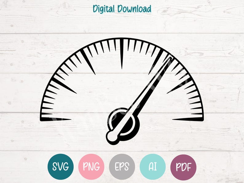 Speedometer SVG PNG Clipart Cut Files for Cricut, Silhouette, Laser ...
