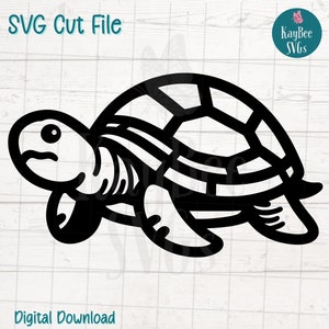 SVG de tortuga: Archivos de corte de imágenes prediseñadas para Cricut, Silhouette, grabado láser, sublimación, imágenes prediseñadas imprimibles (digitales)