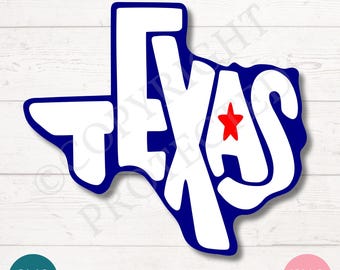 Texas SVG PNG Clipart Cut Files for Cricut, Silhouette, Laser Engraving, Sublimation (Digital)