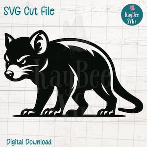 Archivo SVG de corte del demonio de Tasmania para Cricut, Silhouette, descarga digital, clipart imprimible, uso comercial, clip art, contorno de plantilla láser