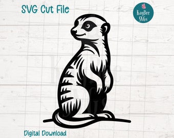 Meerkat SVG Digital Cut File for Cricut, Silhouette, Engraving, Sublimation, Printable Art, T-Shirt, Mug Press - Commercial Use